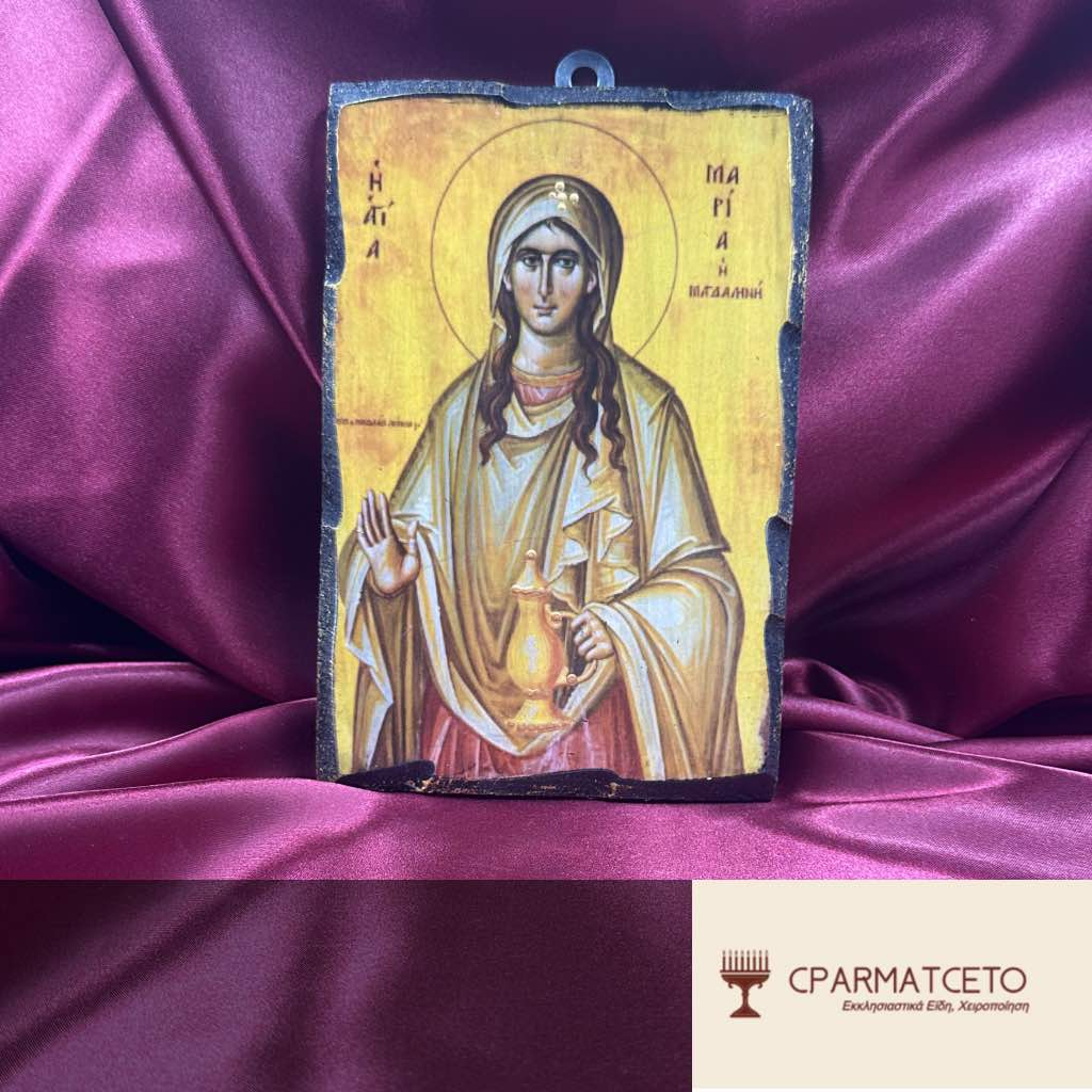 Χειροποίητη Εικόνα - Αγία Μαρία η Μαγδαληνή – 15x20 εκ. - μπροστινή όψη