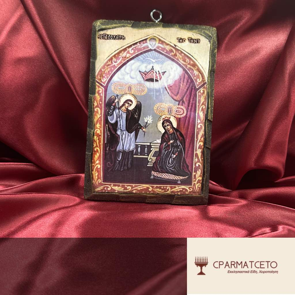 Χειροποίητη Εικόνα - Παναγία της Τήνου – 15x20 εκ. - μπροστινή όψη