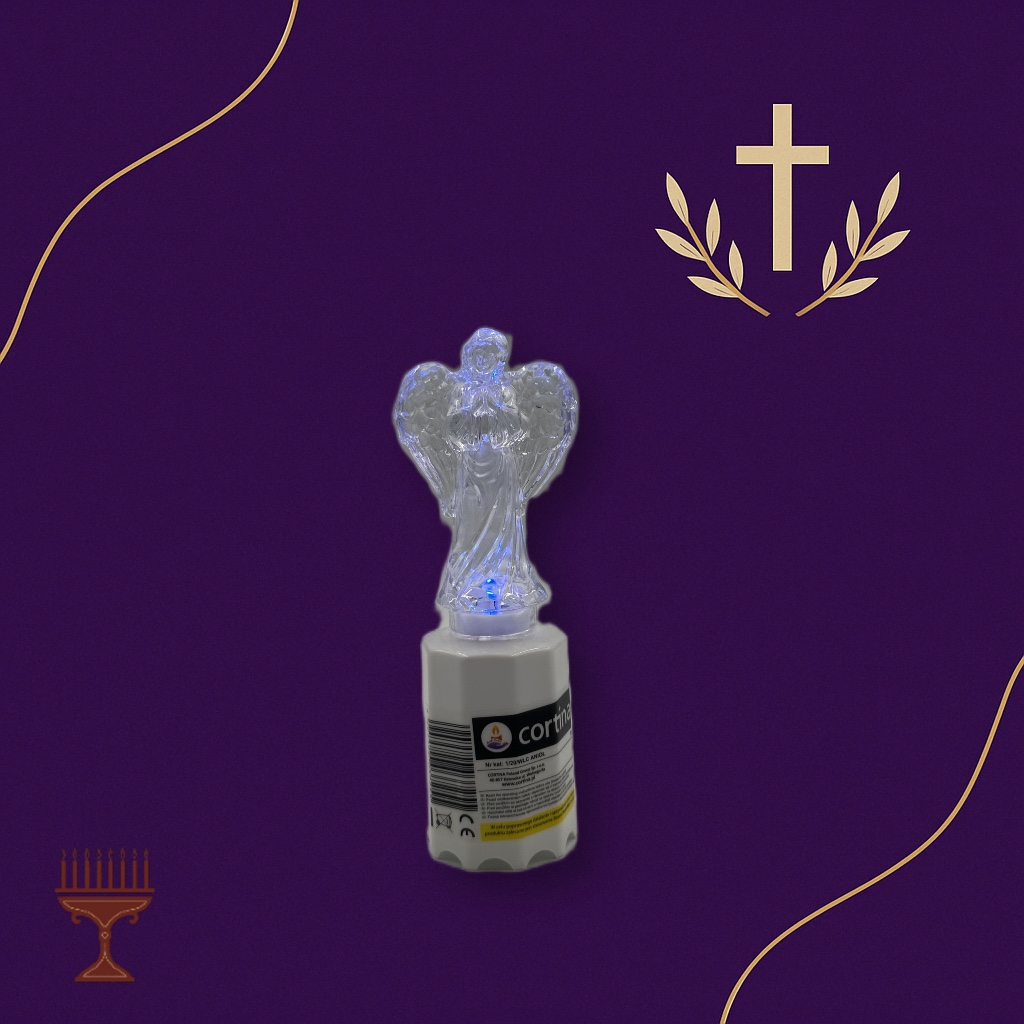 Κερί Μπαταρίας σε Σχήμα Αγγέλου – Λευκό