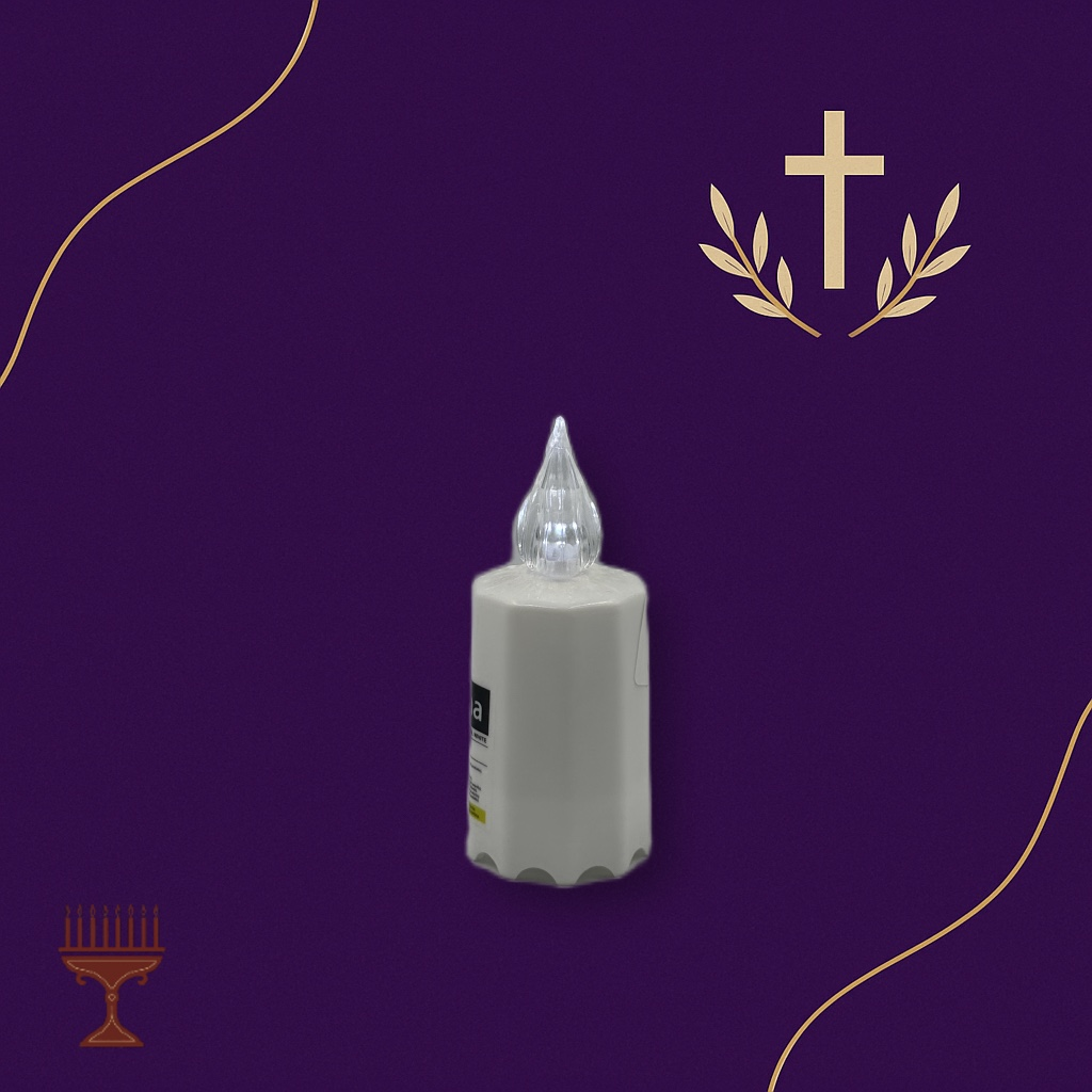 Κερί Μπαταρίας με Led Λευκή Φλόγα