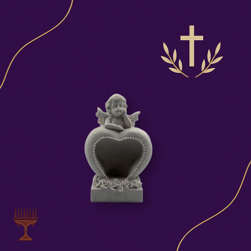 Επιτύμβιο Αγγελάκι με καρδιά - Διακόσμηση Τάφου