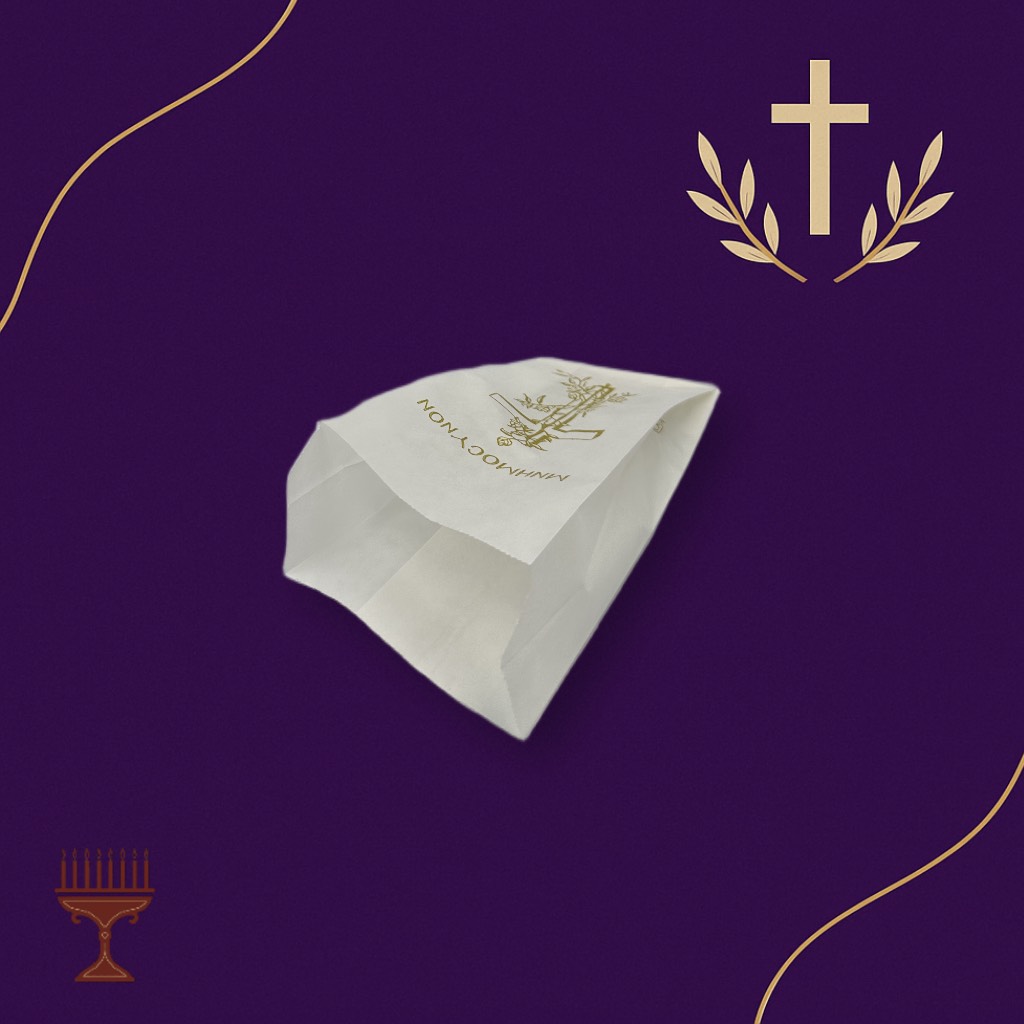 Σακουλάκι μνημοσύνου αδιάβροχο χρυσό