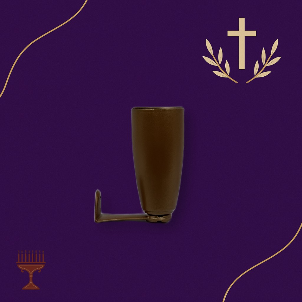 Ανθοδοχείο Αλουμινίου Μπρονζέ με Αποσπώμενο Δοχείο – Επιτοίχιο και Κατάλληλο για Οστεοθυρίδες