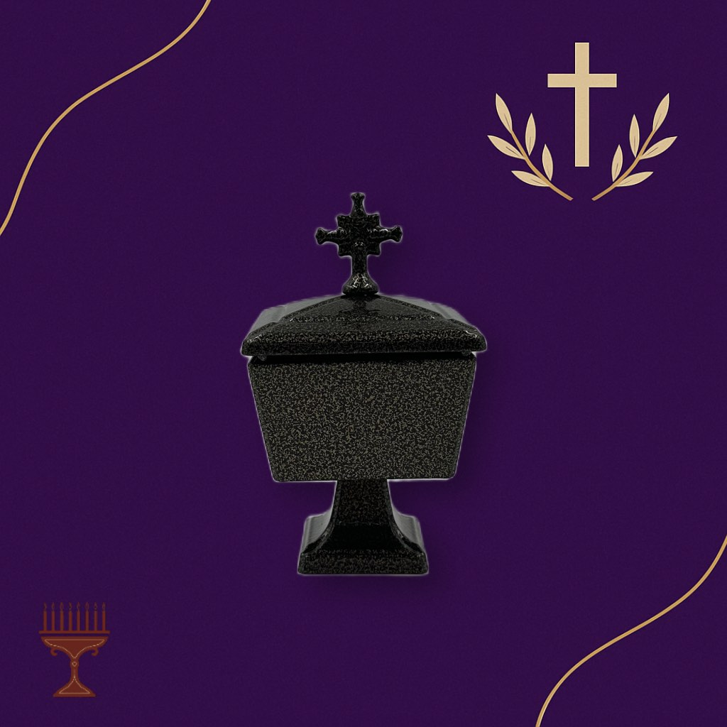 Θυμιατό Μνημείου – Τετράγωνο Σφυρήλατο - Χρυσό/Μαύρο 10×15