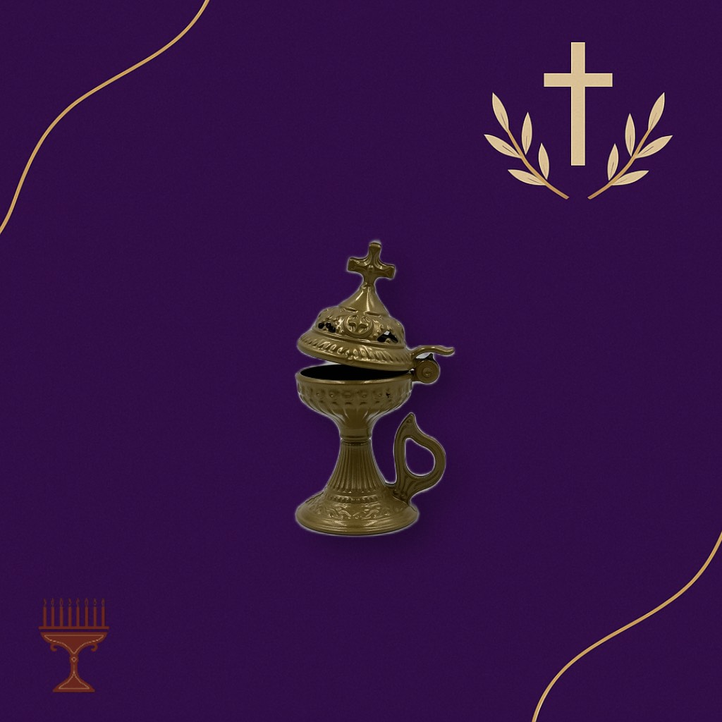 Λιβανιστήρι Βυζαντινού Τύπου με Χερούλι - Χρυσό