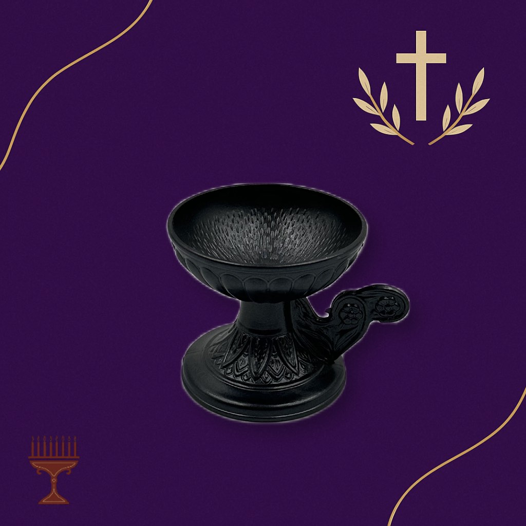 Λιβανιστήρι Κούπα Αλουμινίου με Χερούλι - Ανθρακί