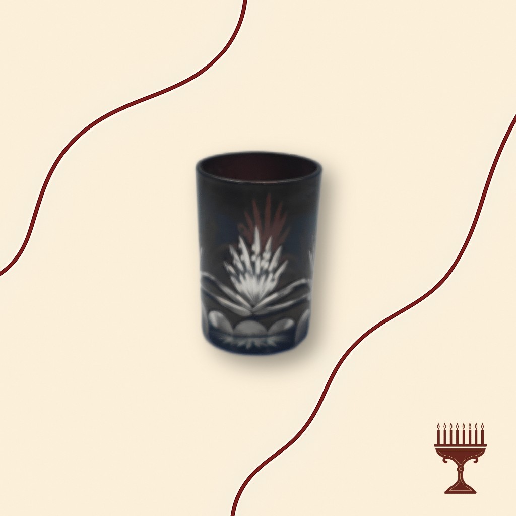 Καντηλόκουπα με Εγχάρακτη Διακόσμηση - Κόκκινη