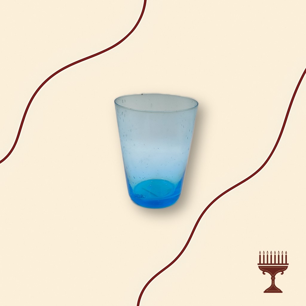 Καντηλόκουπα Φυσητού Ψημένου Γυαλιού – Ανθεκτική Κούπα για Καντήλι - μπλε