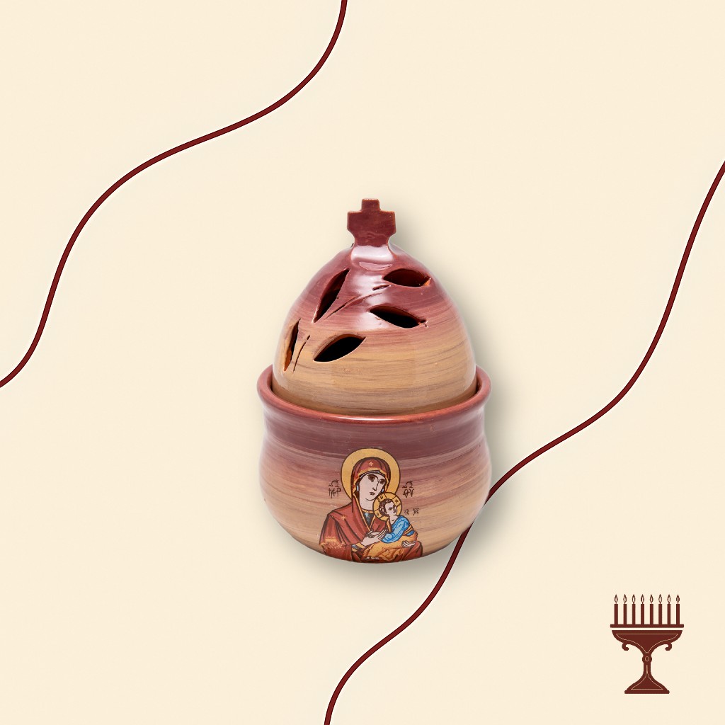 Πυρίμαχο Καντήλι Σκεπαστό με την Παναγία