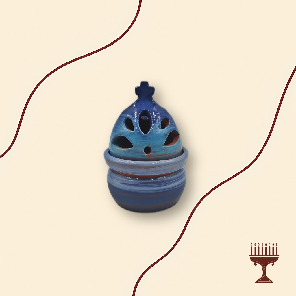 Καντήλα Μπλε Τρούλος Εκκλησίας με Βαθιά Βάση