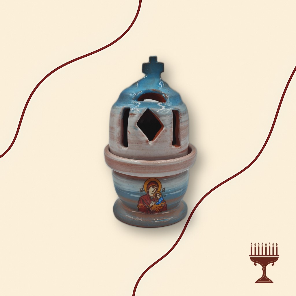 Καντήλα Τρούλος Εκκλησίας Δίχρωμη