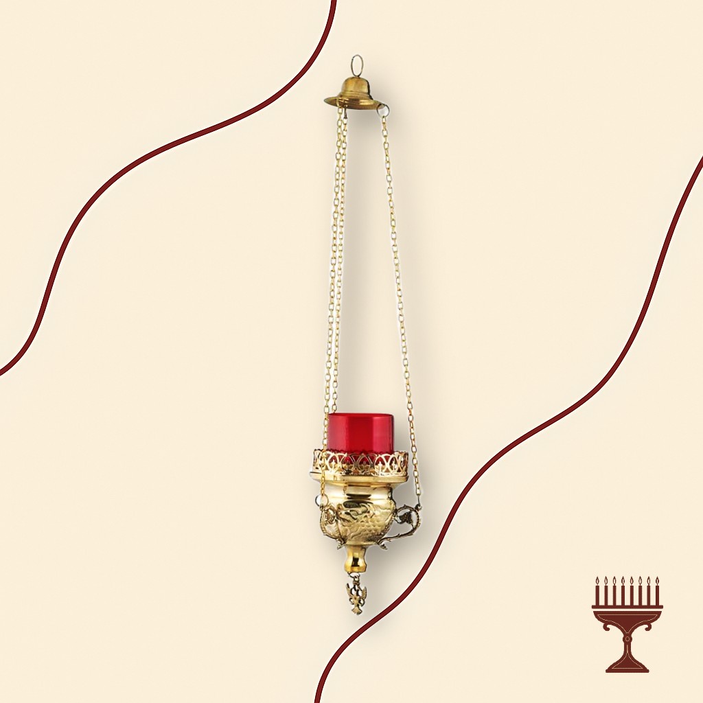 Καντήλι Κρεμαστό Μπρούτζινο με Άμπελο 15 cm