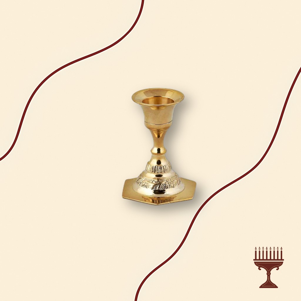 Κηροπήγιο Μονόκερο Μπρούτζινο – 9 εκ. για Λαμπάδες Χρώμα Χρυσό