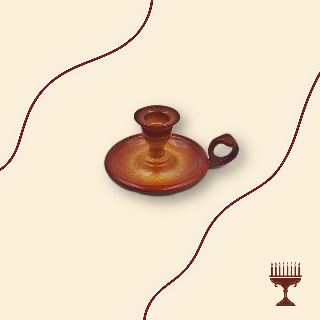 Κηροπήγιο Πυρίμαχο Δίχρωμο 5 εκ. με Πιατάκι